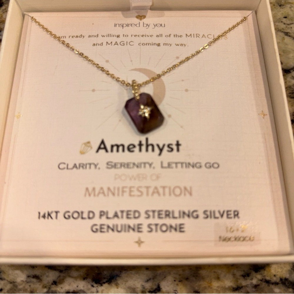 Amethyst Necklace - Gold and Purple